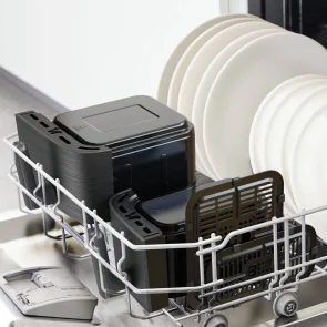 Мультипіч Moulinex Dual Easy Fry, 2700Вт, чаша-5.2+3.1л, сенсорне керув., 2 чаши, гриль, пластик, темно-сірий №8