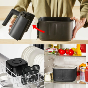 Мультипечь Tefal Easy Fry Silence Vision, 1670Вт, чаша-5л, сенсорное управл., 10 программ, с окошком, пластик, черный №8