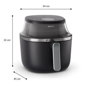 Мультипіч Philips Ovi XL Series 3000, 2000Вт, чаша-7.2л, сенсорне управл., 16 авто. програм, з віконцем, пластик, чорний №5