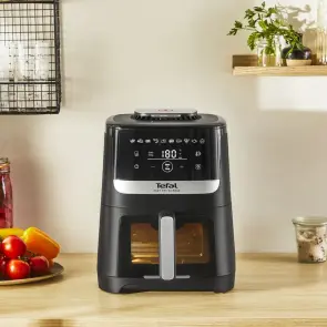 Мультипечь Tefal Easy Fry Silence Vision, 1670Вт, чаша-5л, сенсорное управл., 10 программ, с окошком, пластик, черный №10