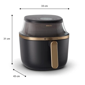 Мультипечь Philips Ovi Series 3000, 1700Вт, чаша-6.2л, сенсорное управл., 12 авто. программ, пластик, черный №5