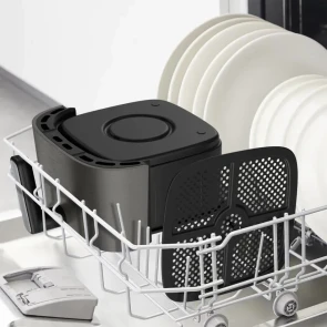 Мультипіч Tefal Easy Fry Silence, 1670Вт, чаша-5л, сенсорне керув., 10 програм, пластик, темно сірий-чорний №5