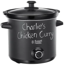 Медленноварка Russell Hobbs ChalkBoard, 200Вт, чаша-3.5л, механическое управл., нерж. сталь, черный