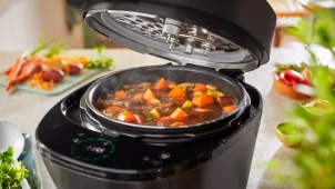 Мультиварка-скороварка Philips All-in-One Cooker, 1000Вт, чаша-5л, электронное управл., пластик, черный №2