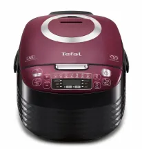 Мультиварка Tefal Spherical, 750Вт, чаша-4л, электронное управл., пластик, черно-бордовый