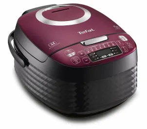 Мультиварка Tefal Spherical, 750Вт, чаша-4л, электронное управл., пластик, черно-бордовый №3