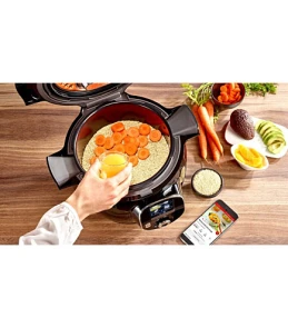 Мультиварка-скороварка Tefal Cook4me+ Connect, 1600Вт, чаша-6л, електронне керув., пластик, чорний №4