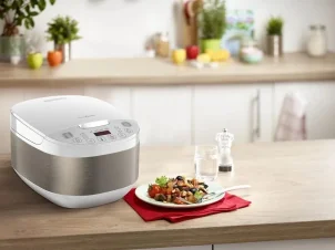 Мультиварка Moulinex SimplyCook Plus, 750Вт, чаша-4л, електронне керув., метал/пластик, білий №4