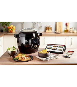 Мультиварка-скороварка Tefal Cook4me+ Connect, 1600Вт, чаша-6л, електронне керув., пластик, чорний №5