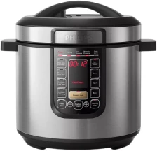 Мультиварка Philips Viva Collection 1300Вт, чаша-6л, электр. управление , 15 авто. программ, нержав.сталь, пластик, черный