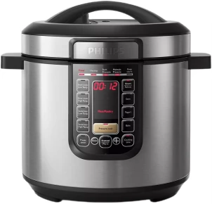 Мультиварка Philips Viva Collection 1300Вт, чаша-6л, электр. управление , 15 авто. программ, нержав.сталь, пластик, черный №1