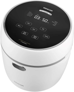 Рисоварка Sencor 350Вт, чаша-0.6л, сенсорне керування, 8 програм, нерж. сталь, пластик, білий №2