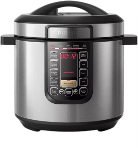 Мультиварка Philips Viva Collection 1300Вт, чаша-6л, электр. управление , 15 авто. программ, нержав.сталь, пластик, черный №2