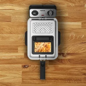 Фритюрниця Tefal Filtra Pro, 2400Вт, ємність-3л, механічне керув., від 150°C до 190°C нержавіюча сталь, чорний №1