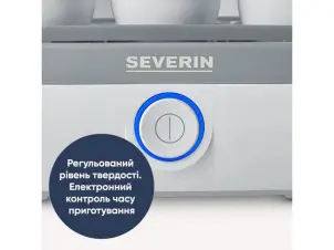 Яйцеварка Severin 420Вт, електр. керування , на 6 яєць, звуков., сигнал, пластик, білий №2