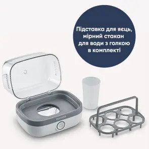 Яйцеварка Severin 420Вт, електр. керування , на 6 яєць, звуков., сигнал, пластик, білий №4
