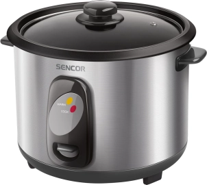 Рисоварка Sencor, 500Вт, чаша-1,5л, электр. управление, съемная крышка, нерж. сталь, серый №4