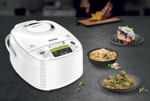 Мультиварка Tefal Spherical, 750Вт, чаша-5л, электронное управл., пластик, белый №5