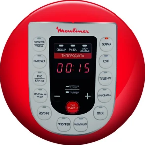 Мультиварка-скороварка Moulinex, 1000Вт, чаша-5л, сенсорне керув., метал/пластик, білий №6