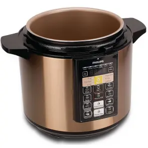 Мультиварка-скороварка Philips DailyCollection, 1000Вт, чаша-6л, электронное управл., нерж. сталь, черный №6