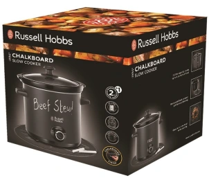 Повільноварка Russell Hobbs ChalkBoard, 200Вт, чаша-3.5л, механічне керув., нерж. сталь, чорний №9