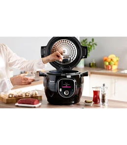 Мультиварка-скороварка Tefal Cook4me+ Connect, 1600Вт, чаша-6л, електронне керув., пластик, чорний №8