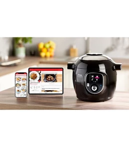 Мультиварка-скороварка Tefal Cook4me+ Connect, 1600Вт, чаша-6л, електронне керув., пластик, чорний №10