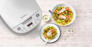 Мультиварка Moulinex SimplyCook Plus, 750Вт, чаша-4л, електронне керув., метал/пластик, білий №8