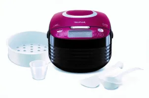 Мультиварка Tefal Spherical, 750Вт, чаша-4л, электронное управл., пластик, черно-бордовый №6