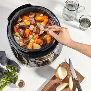 Мультиварка-скороварка Moulinex Quickchef, 1000Вт, чаша-5л, сенсорне керув., пластик, чорний №6