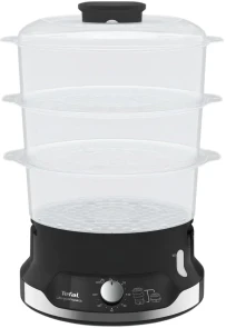 Пароварка Tefal Ultracompact, 800Вт, объем-9л, резервуар для воды -1л, механическое управл., пластик, черный №2