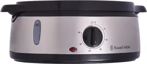 Пароварка Russell Hobbs Cook&Home 800Вт, чаша-3/3/3л, резервуар для води -1л, механічне керування, 3 яруси, метал/пластик, чорний №4