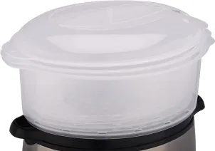 Пароварка Russell Hobbs Cook&Home 800Вт, чаша-3/3/3л, резервуар для води -1л, механічне керування, 3 яруси, метал/пластик, чорний №5