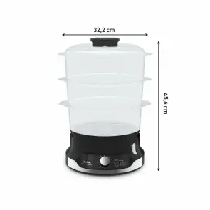 Пароварка Tefal Ultracompact, 800Вт, объем-9л, резервуар для воды -1л, механическое управл., пластик, черный №4