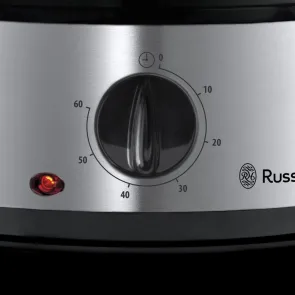 Пароварка Russell Hobbs Cook&Home 800Вт, чаша-3/3/3л, резервуар для води -1л, механічне керування, 3 яруси, метал/пластик, чорний №7
