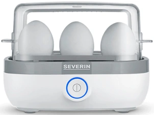 Яйцеварка Severin 420Вт, електр. керування , на 6 яєць, звуков., сигнал, пластик, білий №6