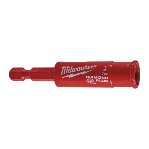 Коронка алмазная Diamond Plus MILWAUKEE, диаметр 12мм (с хвостовиком) №5