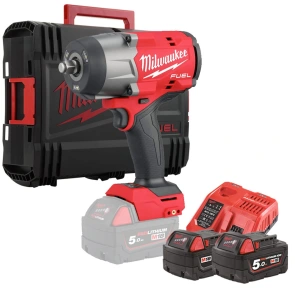 Гайкокрут акумуляторний 1/2" MILWAUKEE, M18 FHIW2F12-502X, 2034Нм, (+ заряд.пристрій, 2 акум., HD Кейс) №2