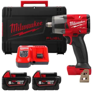 Гайкокрут імпульсний компактний 1/2" (881 Нм) з фрикційним кільцем MILWAUKEE M18 FMTIW2F12-502X , (+ заряд.пристрій, 2 акум., HD №2