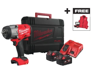 Гайковерт аккумуляторный бесщеточный MILWAUKEE 1/2" (2034 Нм) M18 FHIWF2F12MC-502X (+ЗУ, 2акум.Х 5Ач, HD кейс)+M18 ALIS-0+жилетка №1