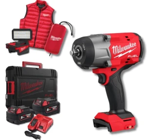 Гайковерт аккумуляторный бесщеточный MILWAUKEE 1/2" (2034 Нм) M18 FHIWF2F12MC-502X (+ЗУ, 2акум.Х 5Ач, HD кейс)+M18 ALIS-0+жилетка №2