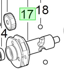 Вал розподільчий для M18FMTIW2F12 MILWAUKEE №1