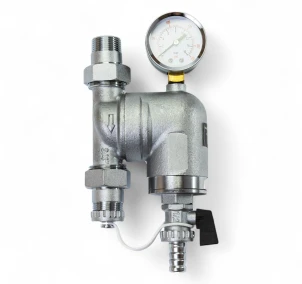 366022 Фильтр поворотный самопромывной с манометром 3/4", латунь, Tervix Pro Line WD №1