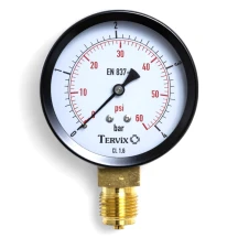 355211 манометр Tervix Pro Line 63 0-4 бар 1/4" рад.