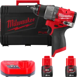 Дриль-шуруповерт акумуляторний безщітковий ударний MILWAUKEE M12 FPD2-202X (37Нм) (ЗУ+2Х2Ач+HDкейс) №1