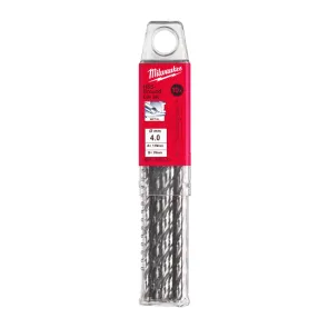 Сверло по металлу HSS-G MILWAUKEE DIN340, диаметр 4,0 x 119 мм, (10шт) пластиковая коробка №2