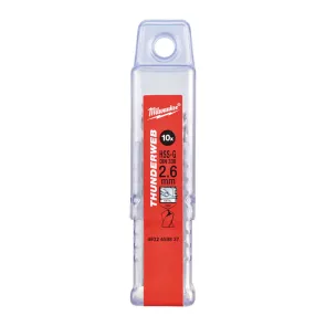 Свердло по металу THUNDERWEB HSS-G MILWAUKEE DIN338, O2,6х57мм (10шт), пластикова коробка №1