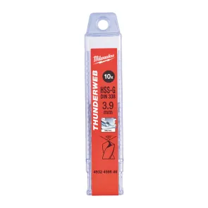 Сверло по металлу THUNDERWEB HSS-G MILWAUKEE DIN338, O3, 9х75мм, (10шт), пластиковая коробка №1