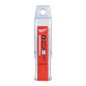 Сверло по металлу THUNDERWEB HSS-G MILWAUKEE DIN338, O2, 7х61мм, (10шт), пластиковая коробка №1