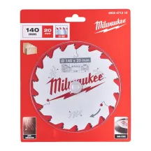 Диск пильный PFTE THIN KERF MILWAUKEE, O140х20х1, 6мм, 18 зуб.